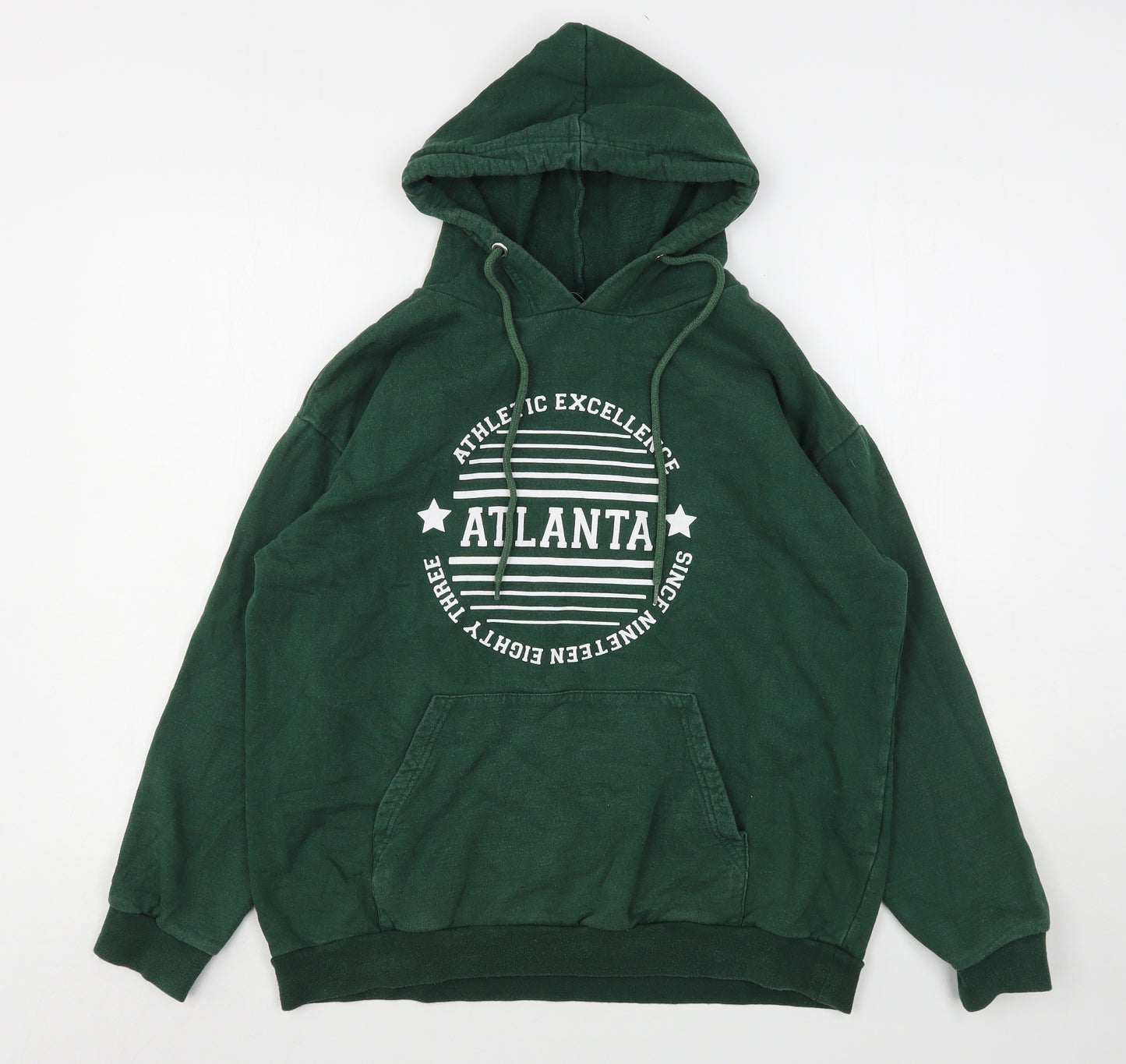 Daisy Street Womens Green  Cotton Pullover Hoodie Size 8