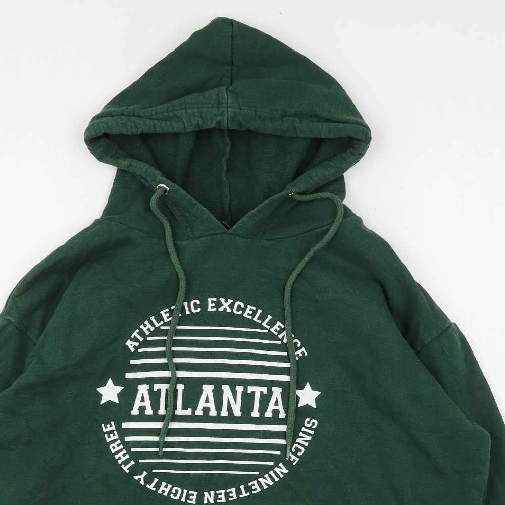 Daisy Street Womens Green  Cotton Pullover Hoodie Size 8