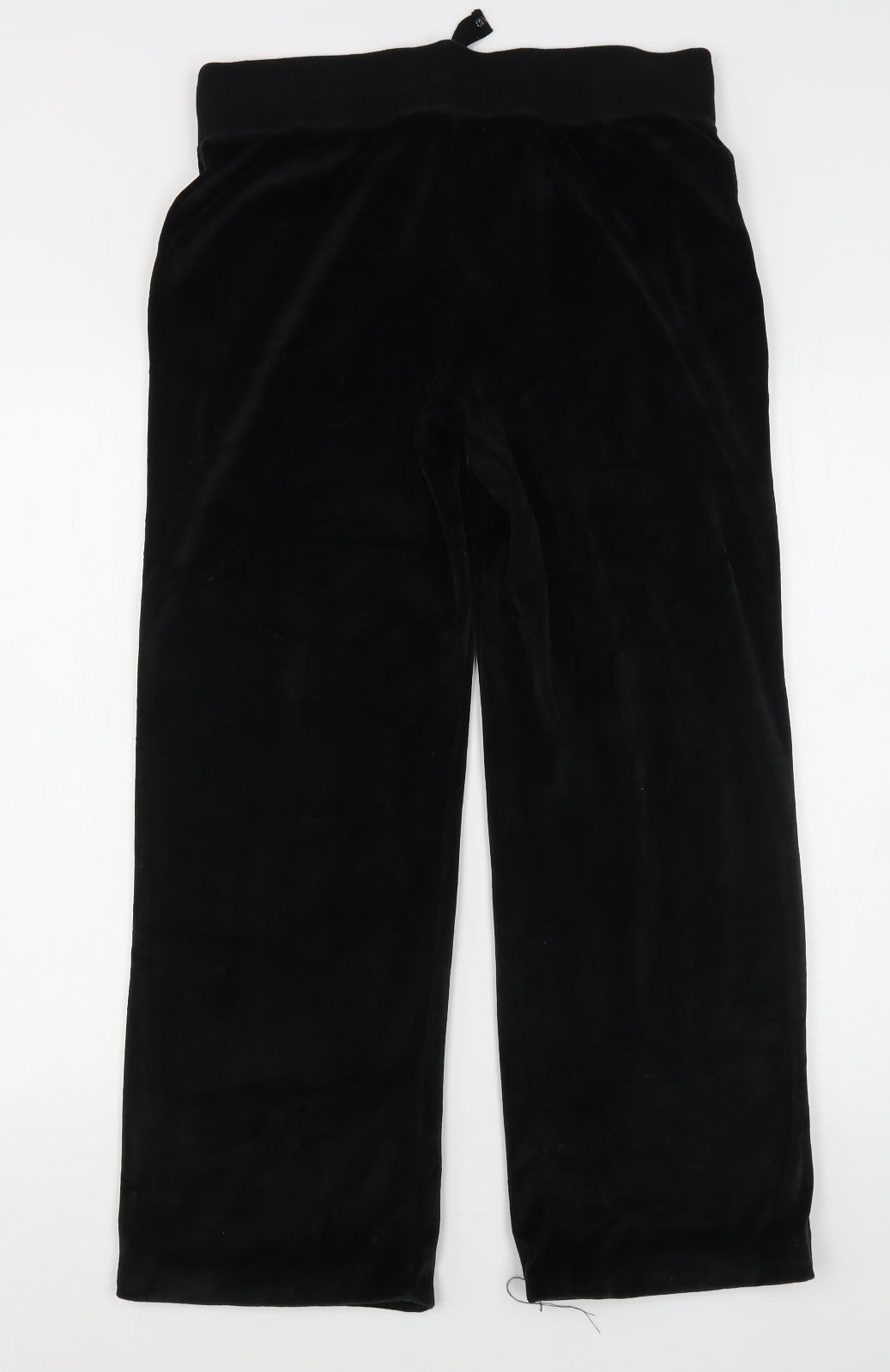 Papaya Womens Black  Cotton Sweatpants Trousers Size 12 L28 in Regular Drawstring