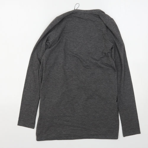 New Look Womens Grey V-Neck  Polyester Cardigan Jumper Size 6