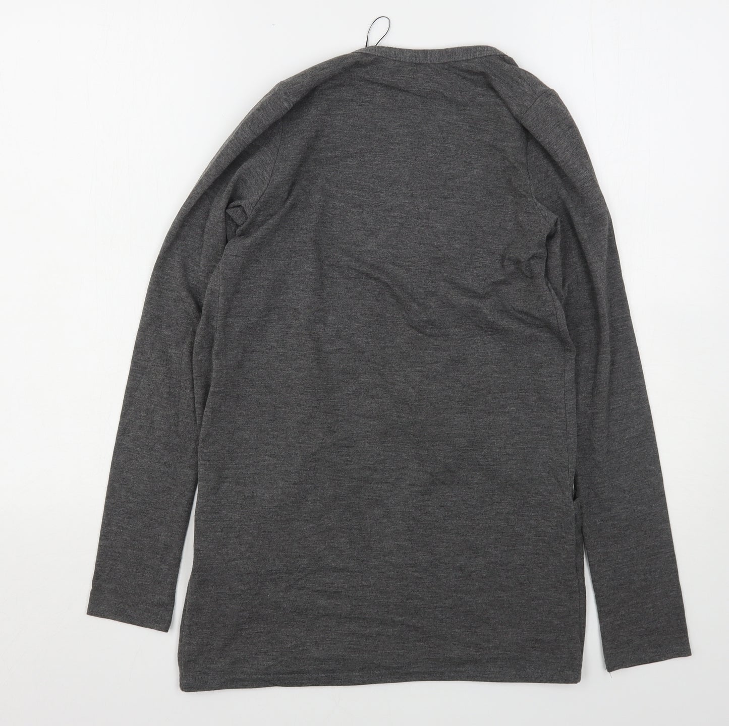 New Look Womens Grey V-Neck  Polyester Cardigan Jumper Size 6