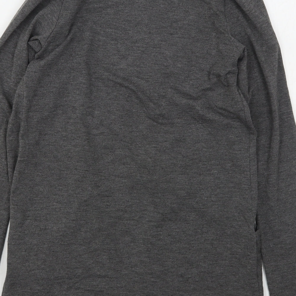 New Look Womens Grey V-Neck  Polyester Cardigan Jumper Size 6