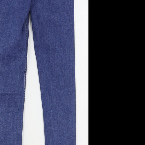 Topshop Womens Blue  Cotton Skinny Jeans Size 26 in L26 in Regular