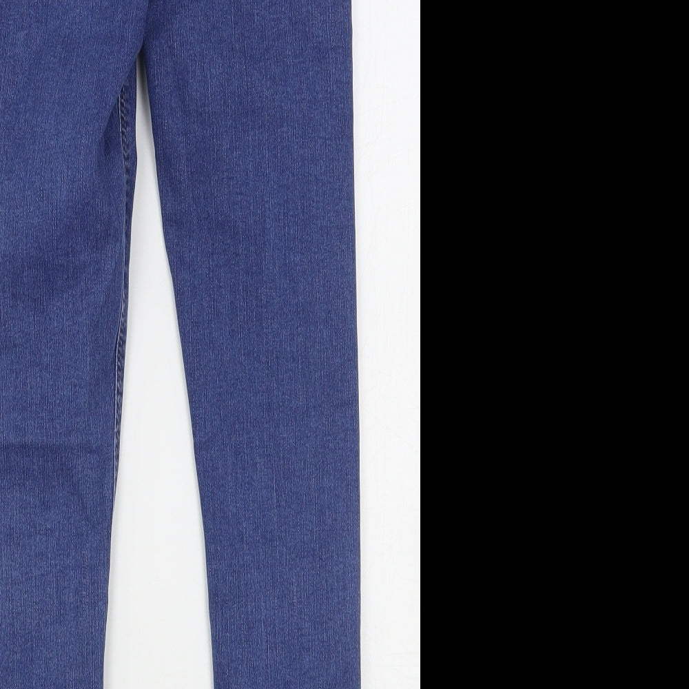 Topshop Womens Blue  Cotton Skinny Jeans Size 26 in L26 in Regular