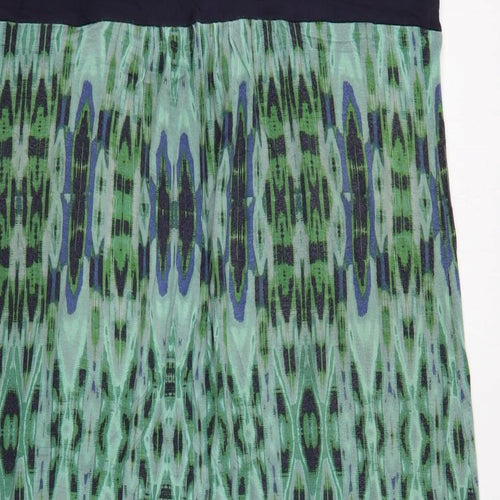 Per Una  Womens Green Geometric Viscose A-Line  Size 18  V-Neck