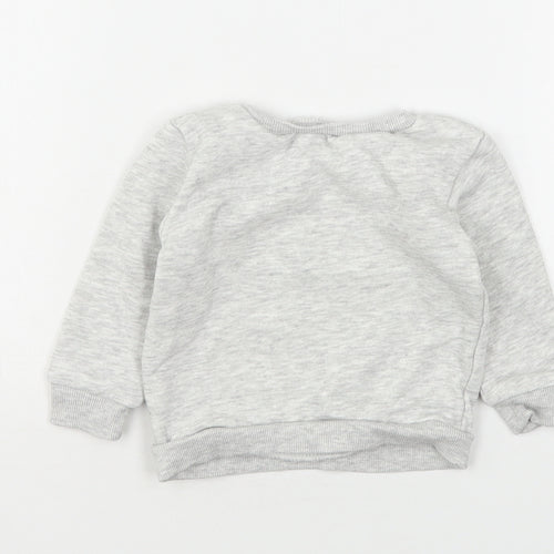 Dunnes Stores Boys Grey  Cotton Pullover Jumper Size 9-12 Months