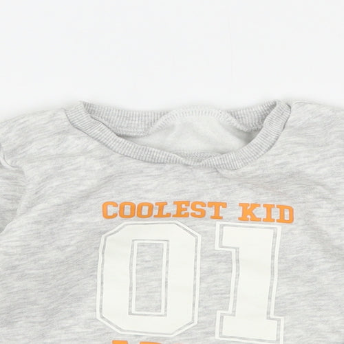 Dunnes Stores Boys Grey  Cotton Pullover Jumper Size 9-12 Months