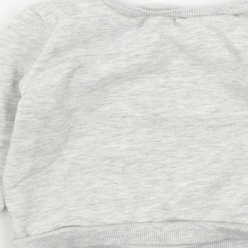 Dunnes Stores Boys Grey  Cotton Pullover Jumper Size 9-12 Months