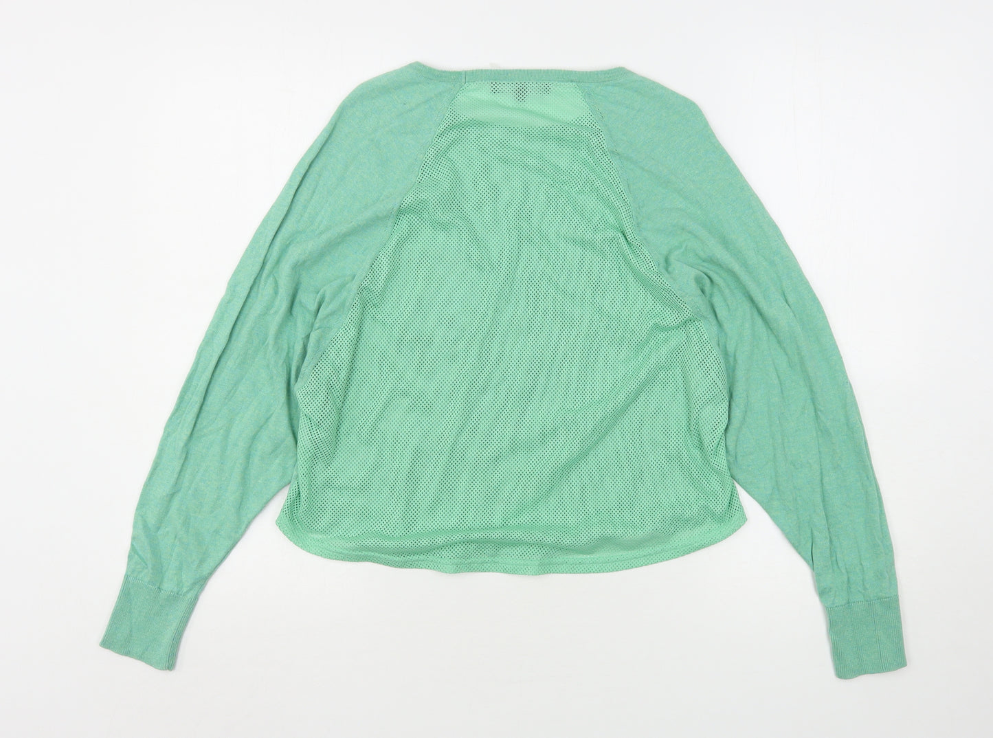 Marks and Spencer Womens Green  Polyester Basic T-Shirt Size S Round Neck
