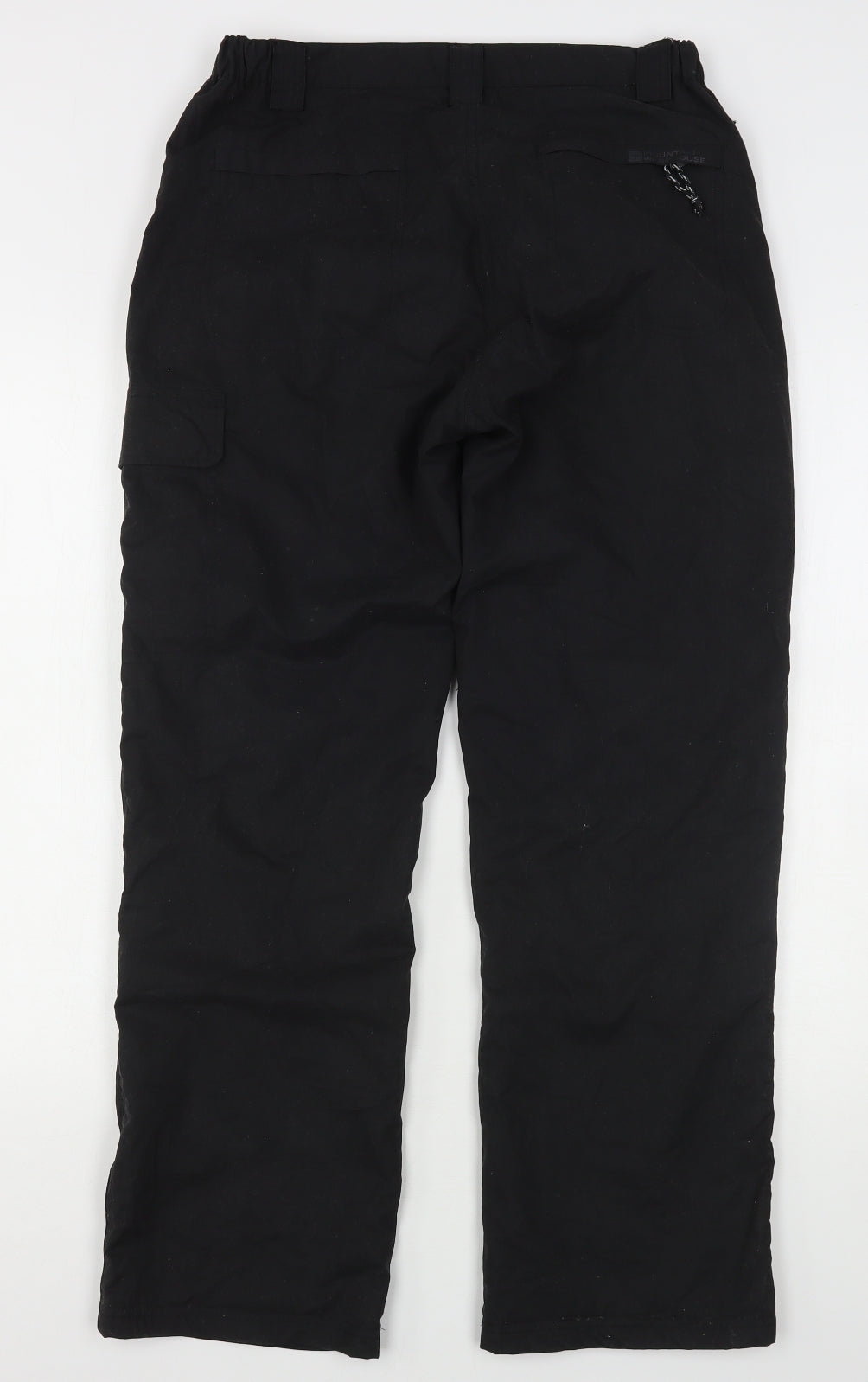 Mountain Warehouse Womens Black  Polyester Rain Trousers Trousers Size 10 L29 in Regular