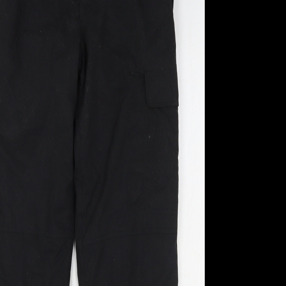 Mountain Warehouse Womens Black  Polyester Rain Trousers Trousers Size 10 L29 in Regular