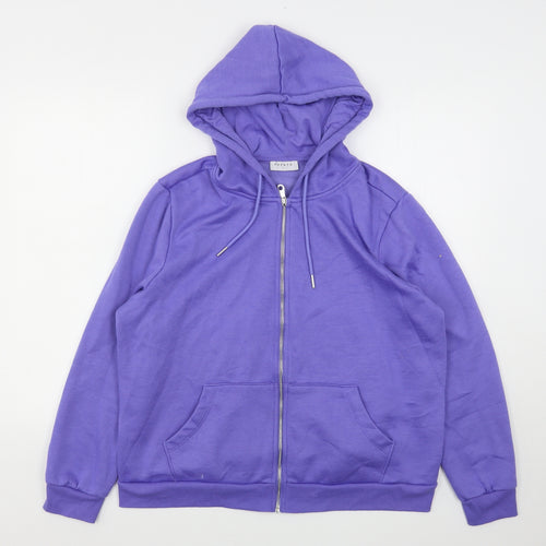 Papaya Womens Purple  Polyester Full Zip Hoodie Size L