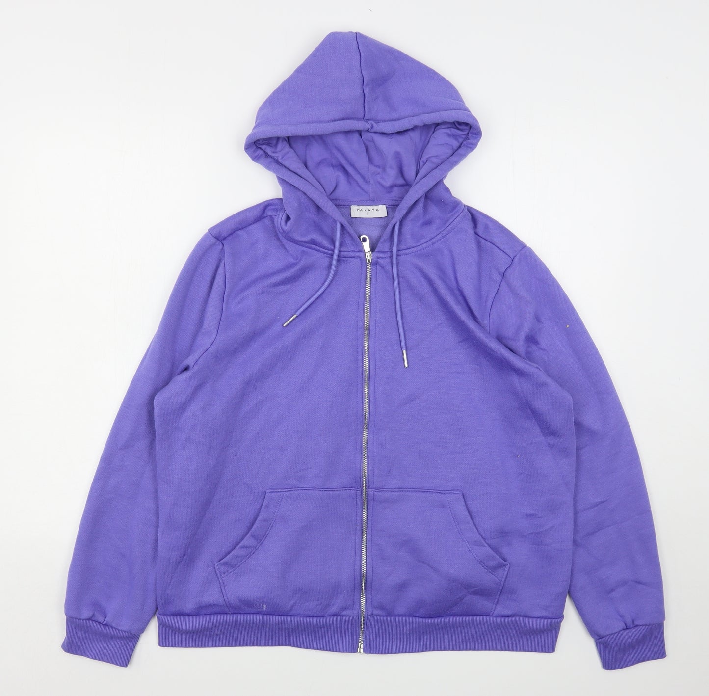 Papaya Womens Purple  Polyester Full Zip Hoodie Size L