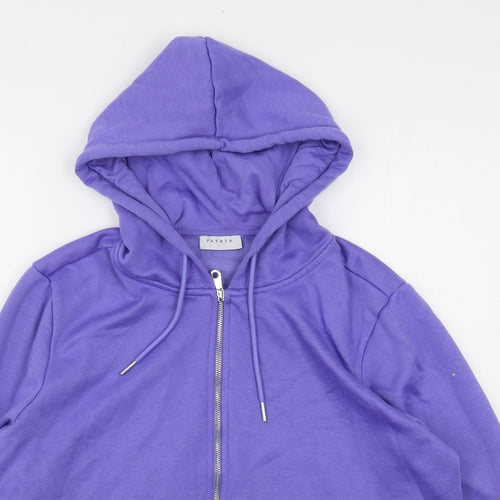 Papaya Womens Purple  Polyester Full Zip Hoodie Size L