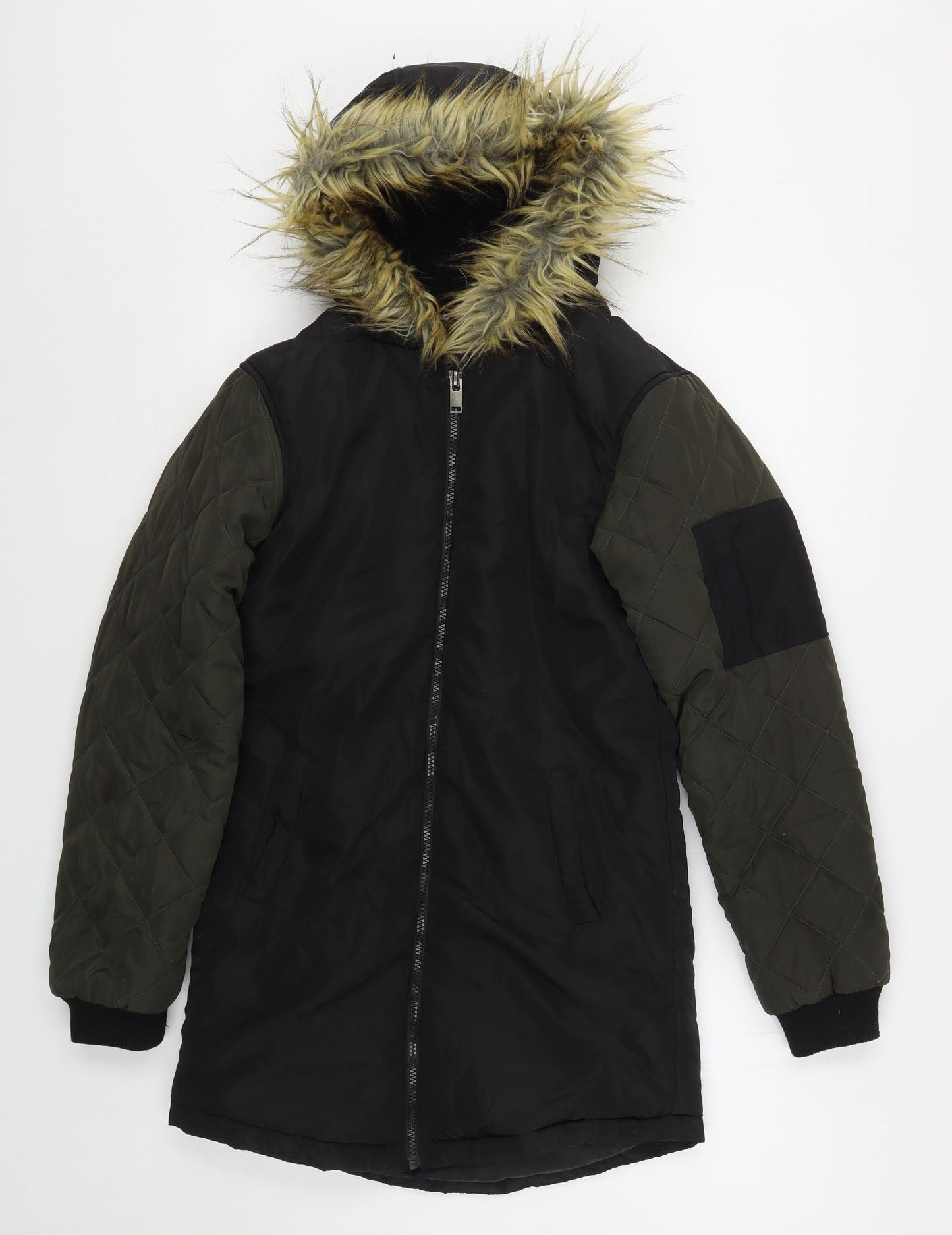 Miss E-Vie Girls Multicoloured   Parka Coat Size 13-14 Years