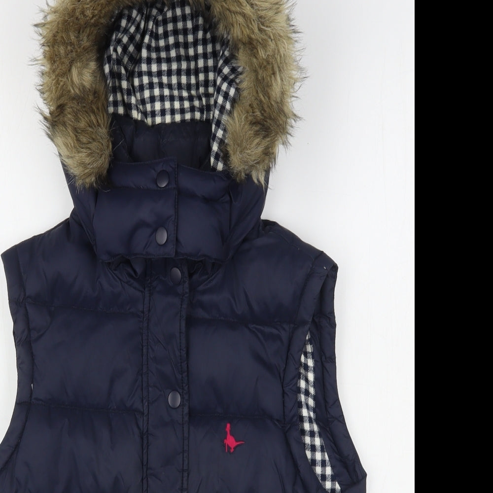 Jack Wills Womens Blue   Gilet Coat Size 10
