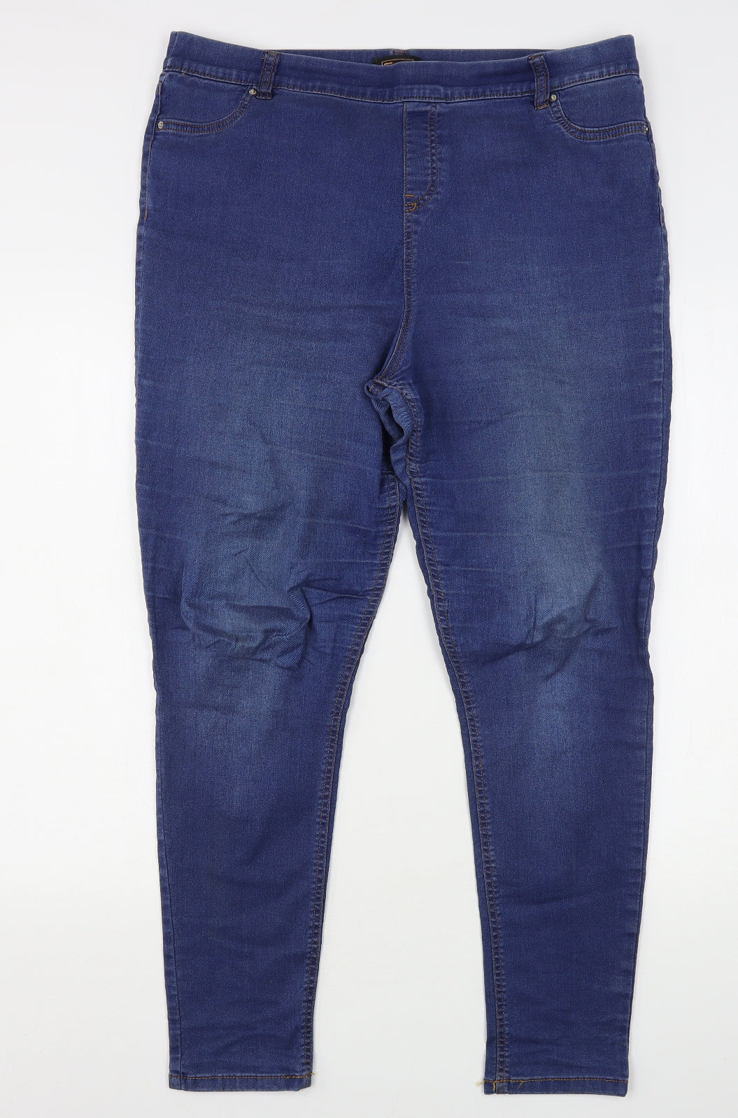 F&F Womens Blue  Cotton Jegging Jeans Size 18 L28 in Regular