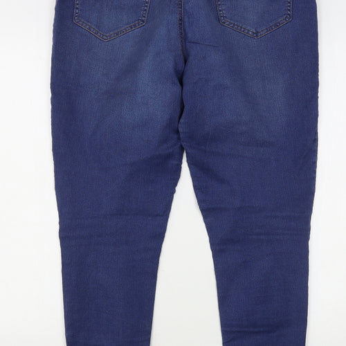 F&F Womens Blue  Cotton Jegging Jeans Size 18 L28 in Regular