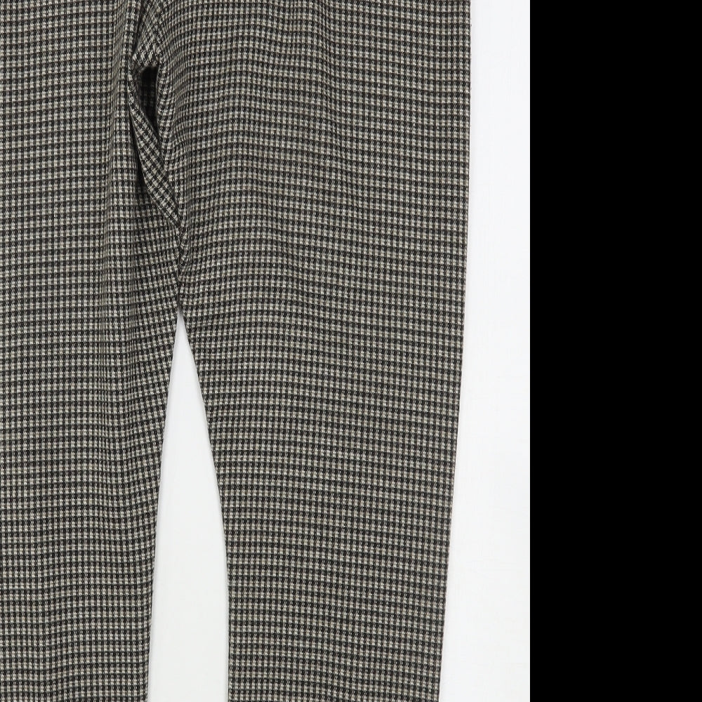 TU Womens Multicoloured Houndstooth Polyester Capri Leggings Size 18 L29 in