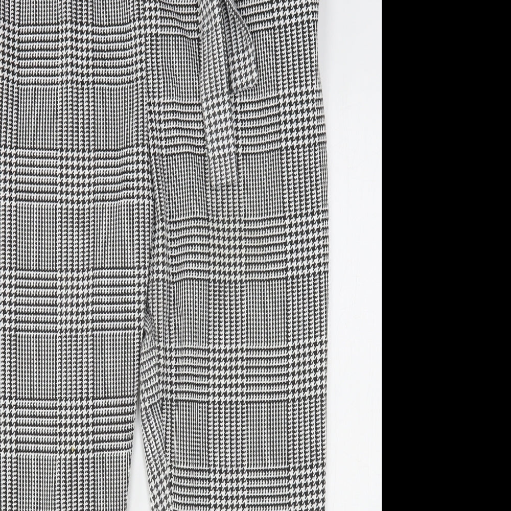 I SAW IT FIRST Womens Multicoloured Houndstooth Polyester Trousers  Size 14 L27 in Regular