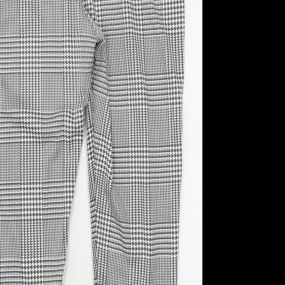 I SAW IT FIRST Womens Multicoloured Houndstooth Polyester Trousers  Size 14 L27 in Regular