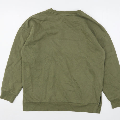New Look Womens Green  Polyester Pullover Sweatshirt Size 14