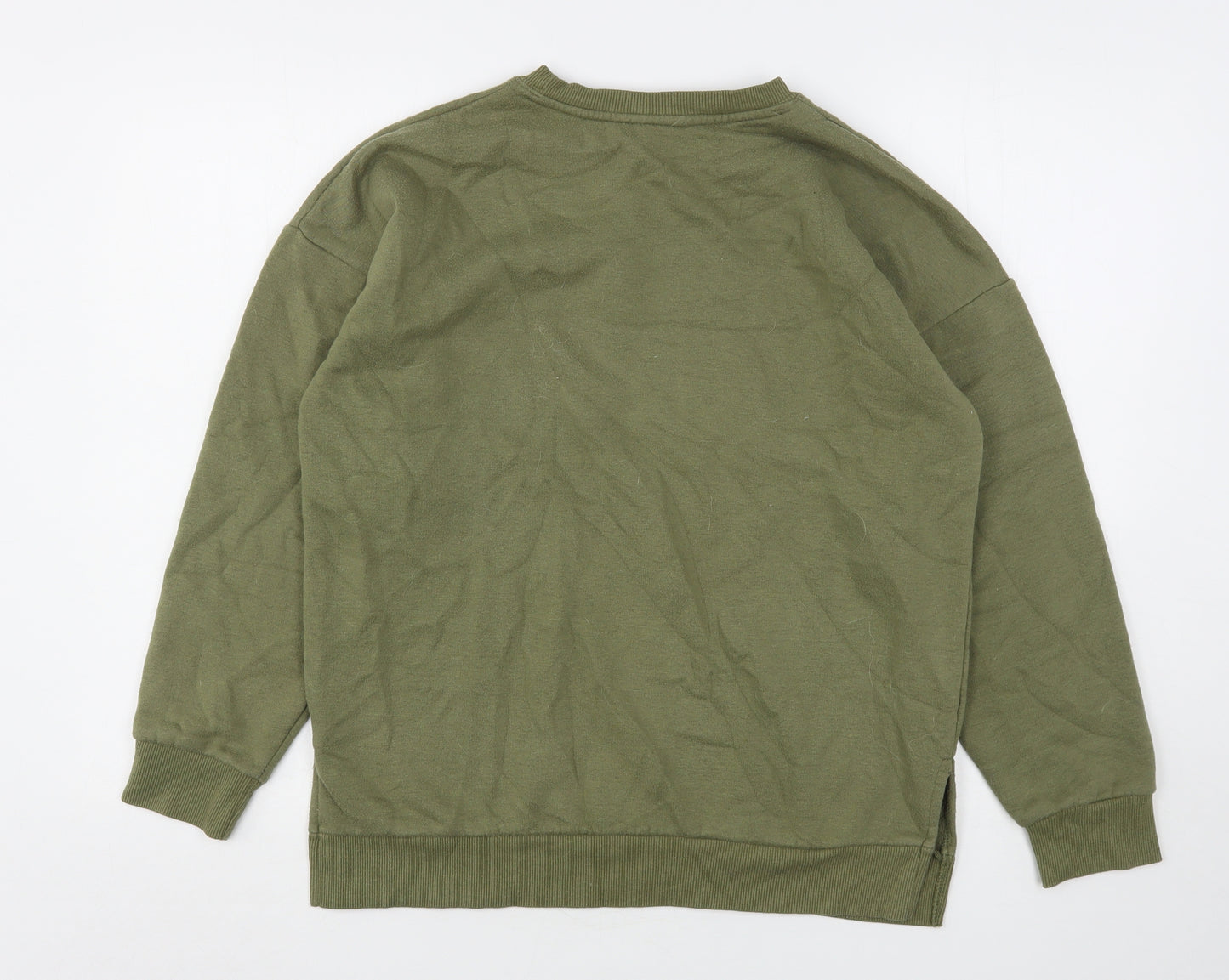 New Look Womens Green  Polyester Pullover Sweatshirt Size 14