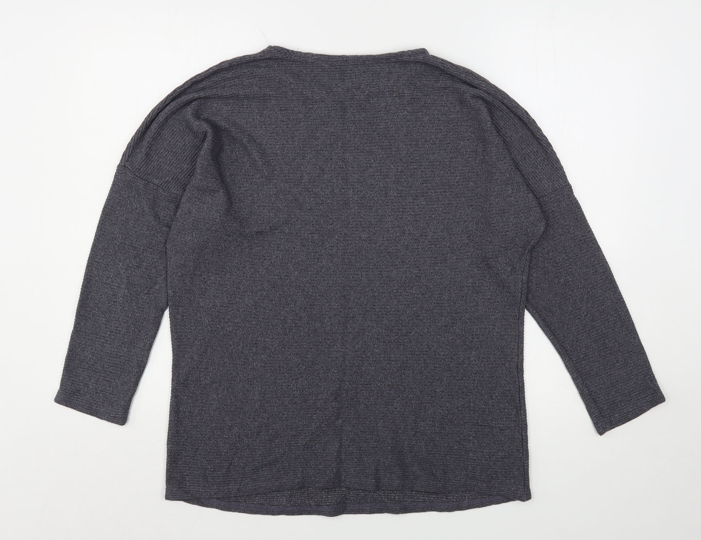 George Womens Grey Round Neck  Viscose Pullover Jumper Size L