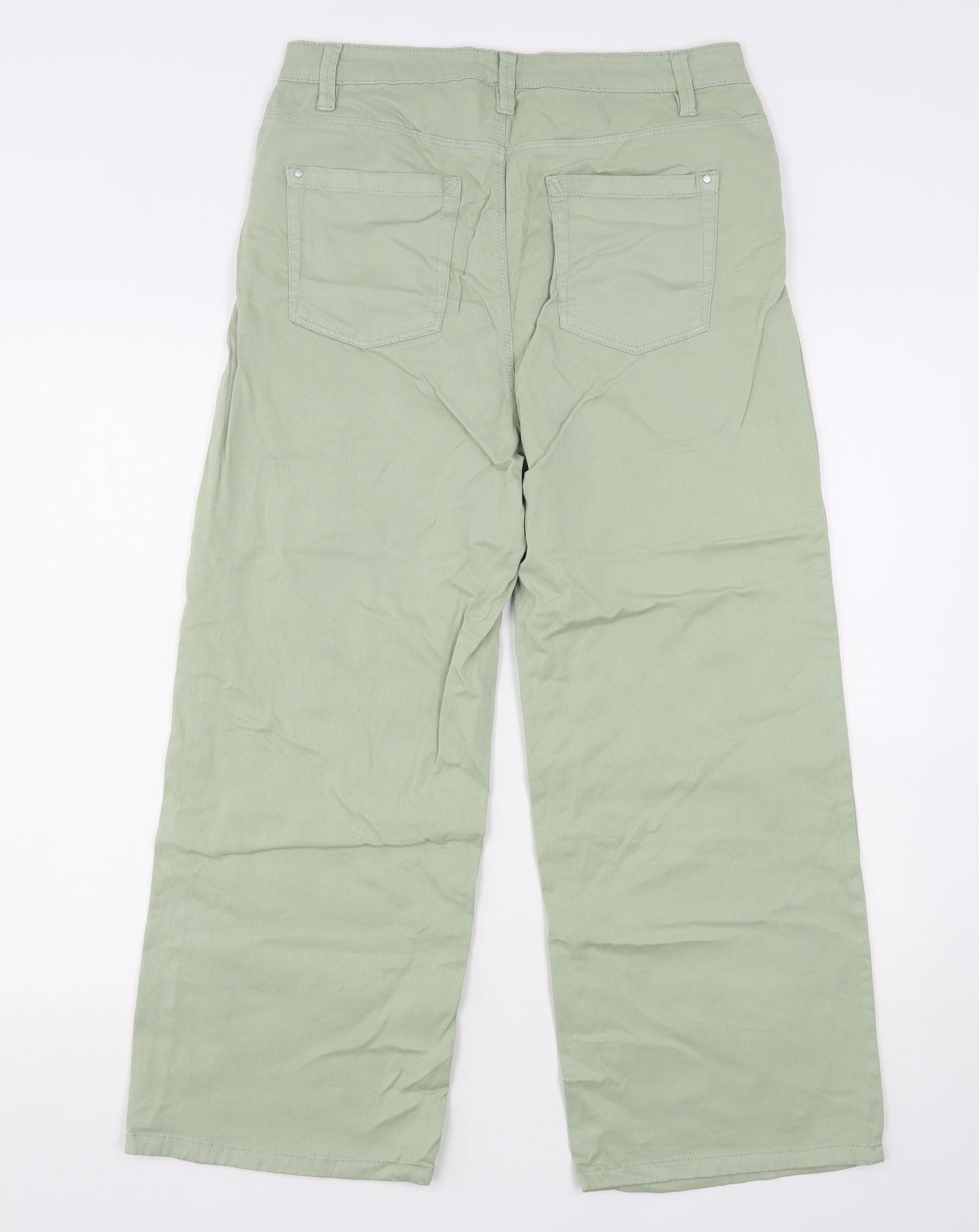 NEXT Womens Green  Cotton Cropped Jeans Size 12 L25 in Regular