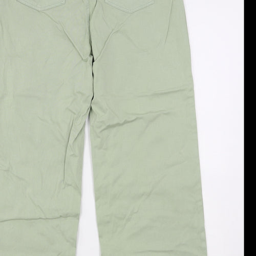NEXT Womens Green  Cotton Cropped Jeans Size 12 L25 in Regular