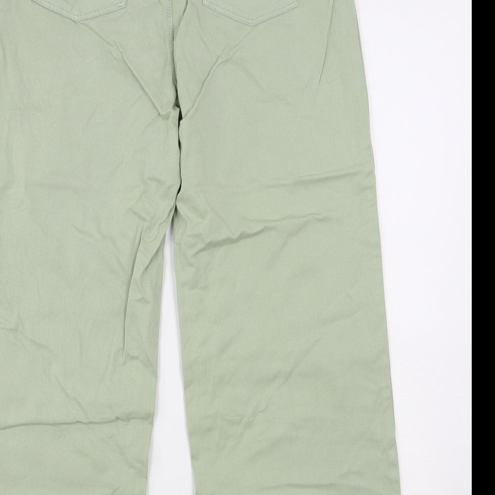 NEXT Womens Green  Cotton Cropped Jeans Size 12 L25 in Regular