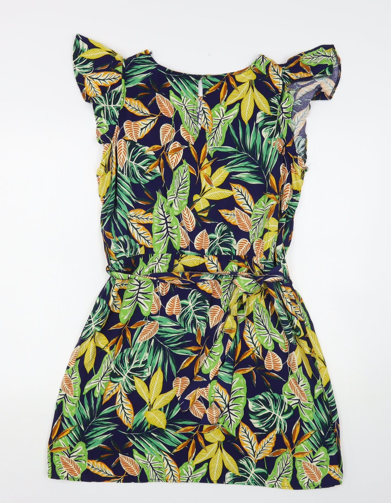 F&F Womens Multicoloured Floral Viscose Sheath  Size 16  Round Neck