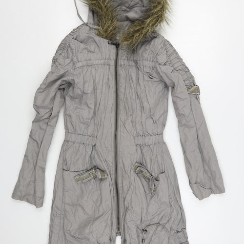 A Style Womens Grey   Parka Coat Size 6
