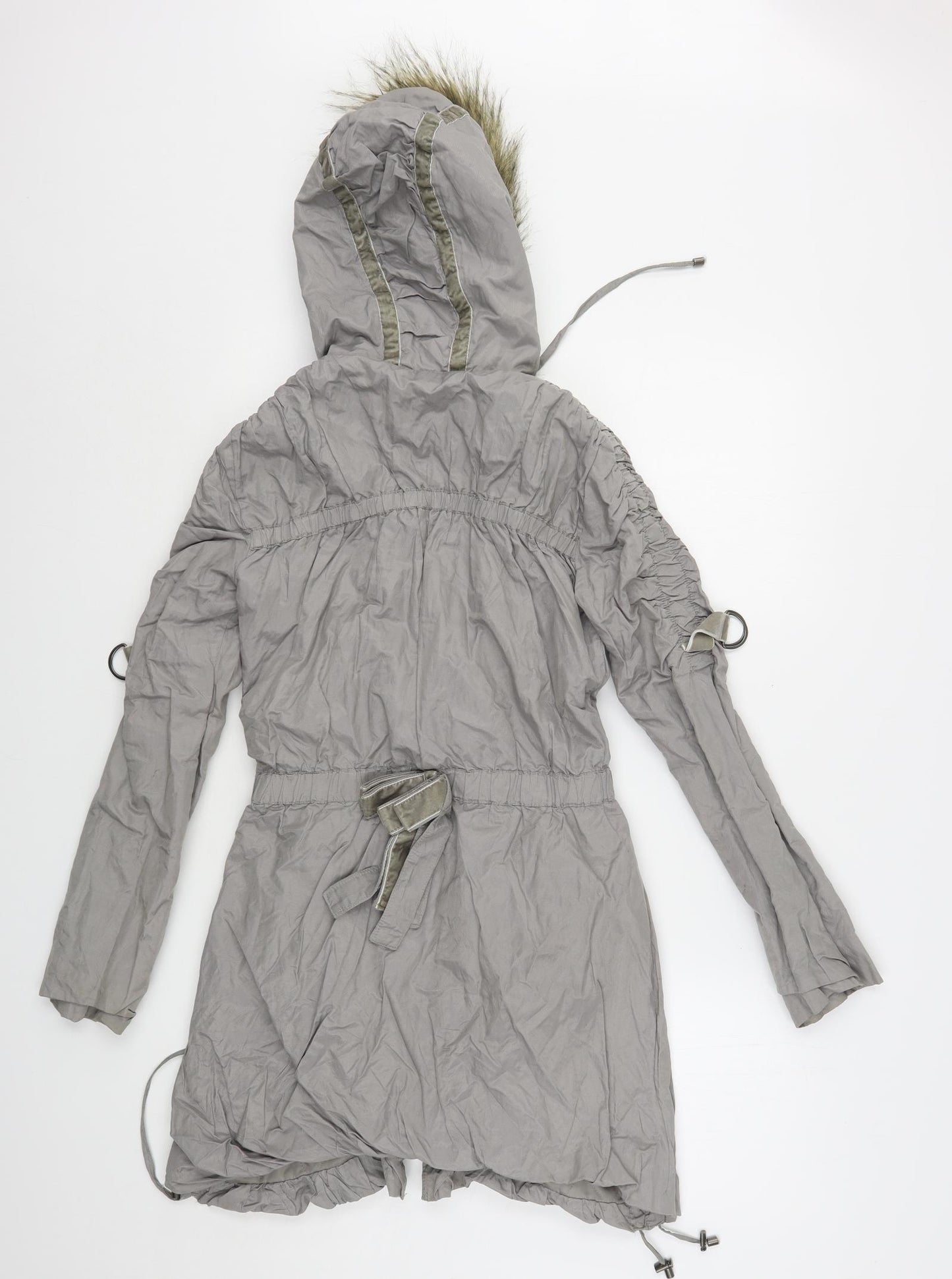 A Style Womens Grey   Parka Coat Size 6
