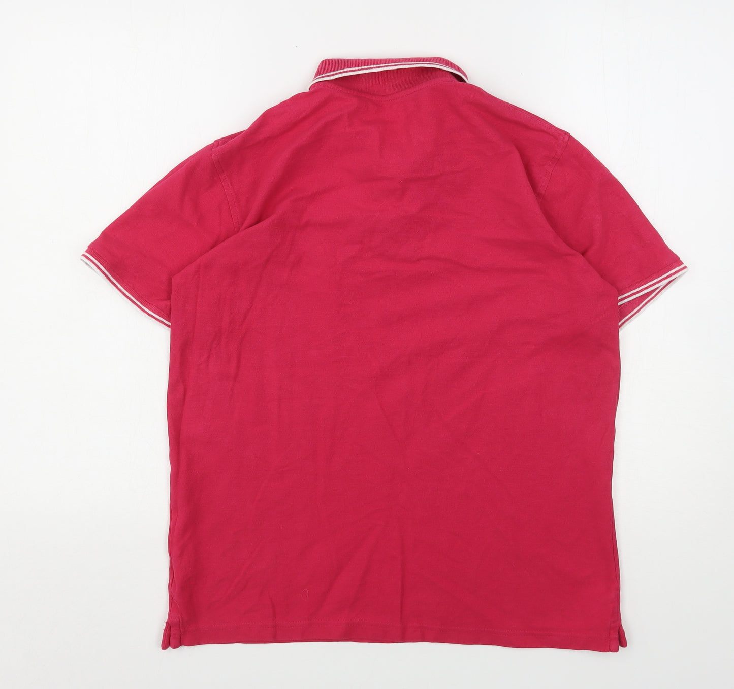 Dunnes Stores Mens Pink  Cotton  Polo Size S Collared