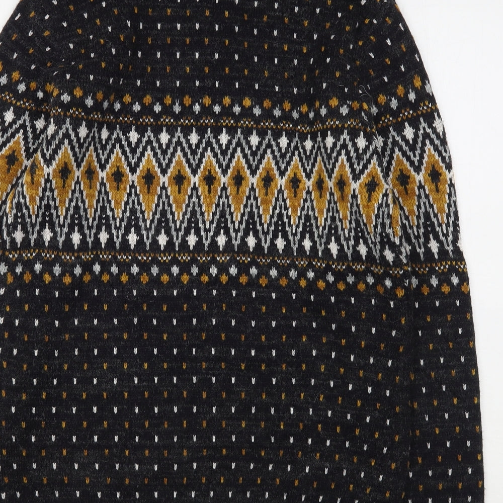 F&F Mens Multicoloured High Neck Argyle/Diamond Acrylic Pullover Jumper Size S