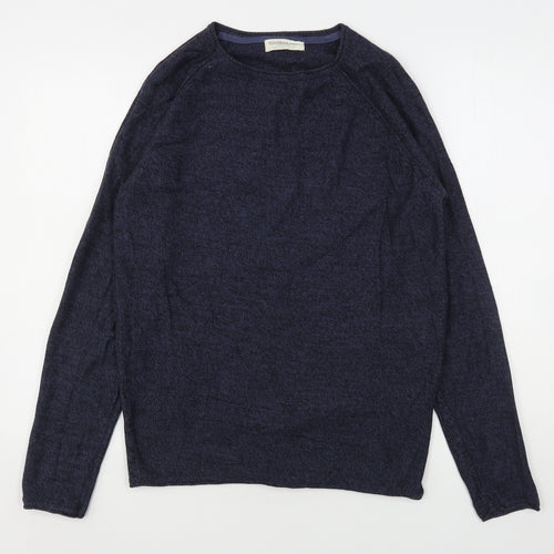 Cedar Wood State Womens Blue  Cotton Pullover Sweatshirt Size M
