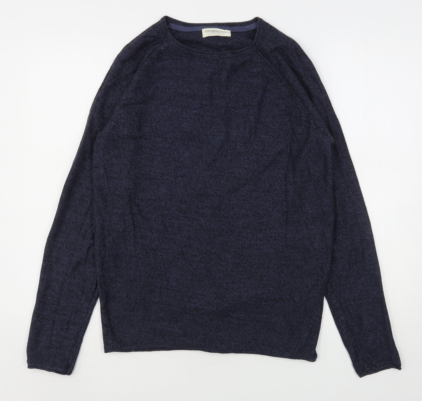 Cedar Wood State Womens Blue  Cotton Pullover Sweatshirt Size M