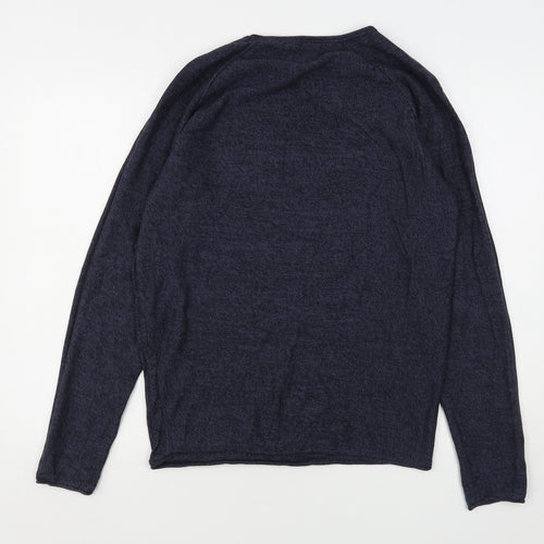 Cedar Wood State Womens Blue  Cotton Pullover Sweatshirt Size M