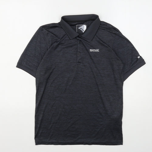 Regatta Mens Grey  Polyester Basic Polo Size S Collared