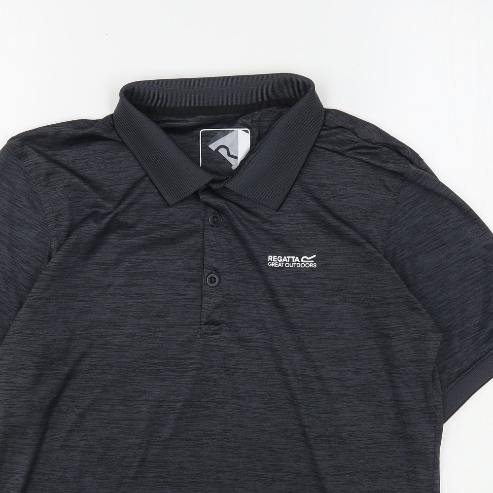 Regatta Mens Grey  Polyester Basic Polo Size S Collared