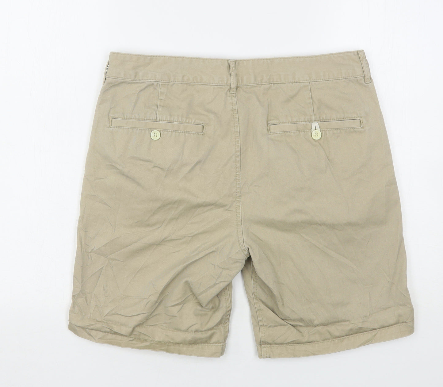 Topman Mens Beige  Cotton Chino Shorts Size 32 L9 in Regular