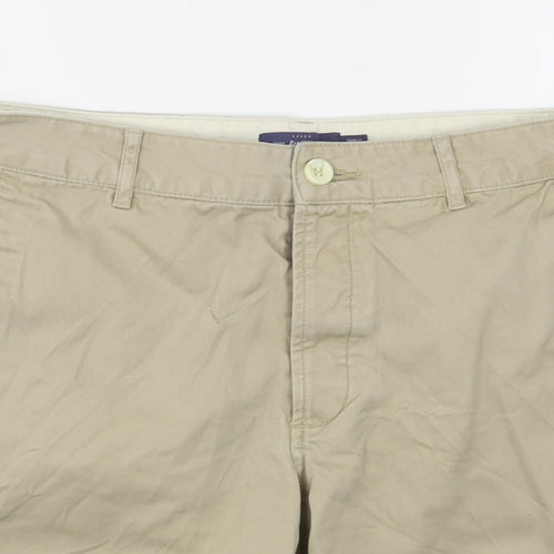 Topman Mens Beige  Cotton Chino Shorts Size 32 L9 in Regular