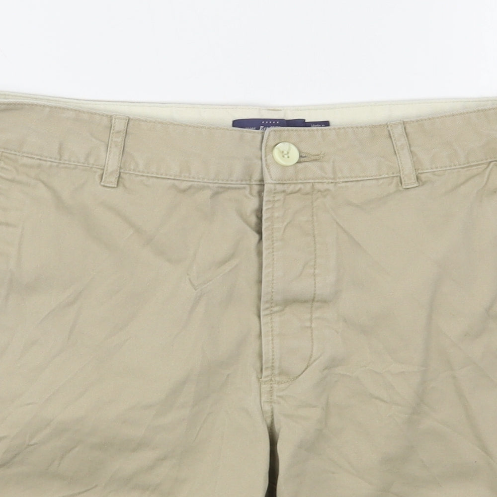 Topman Mens Beige  Cotton Chino Shorts Size 32 L9 in Regular