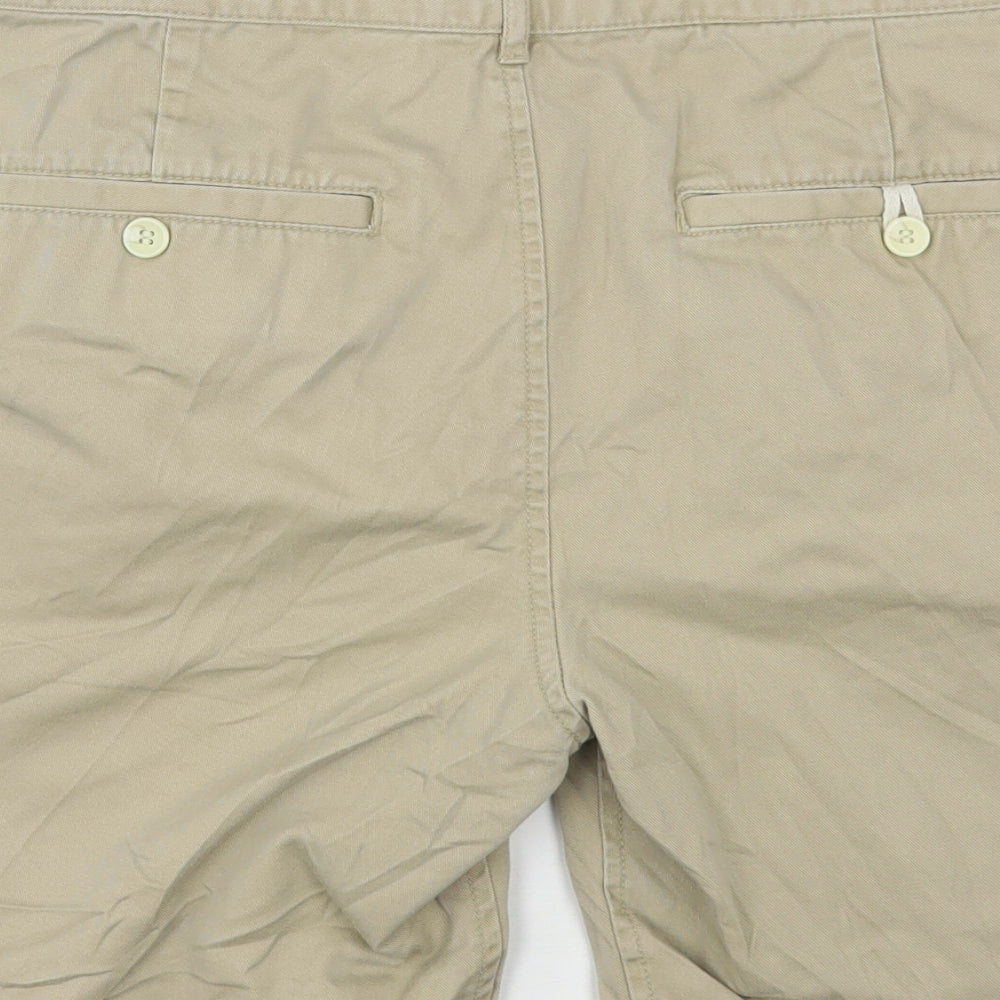 Topman Mens Beige  Cotton Chino Shorts Size 32 L9 in Regular