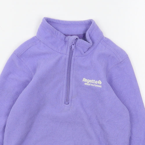 Regatta Girls Purple  Polyester Pullover Sweatshirt Size 3-4 Years