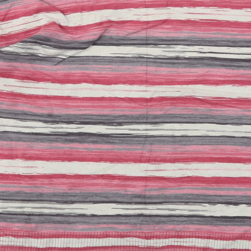 RJR.John Rocha Womens Multicoloured Round Neck Striped Viscose Pullover Jumper Size 14