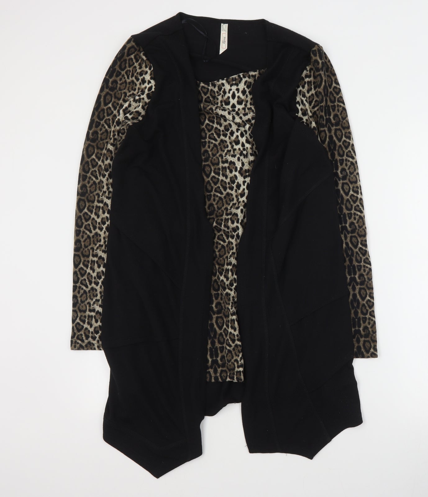 Stella Womens Brown Round Neck Animal Print Polyester Pullover Jumper Size 14