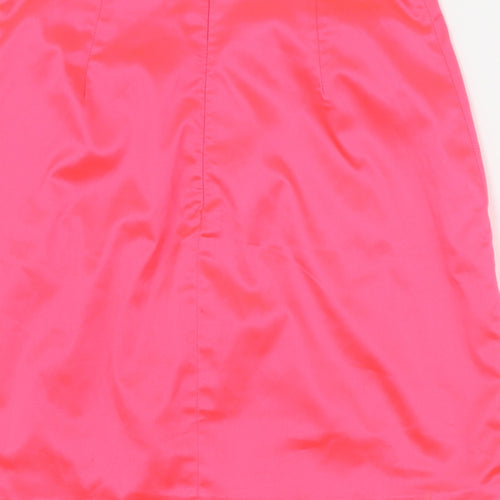 Oh Polly Womens Pink  Polyester Mini Skirt Size 8   Zip