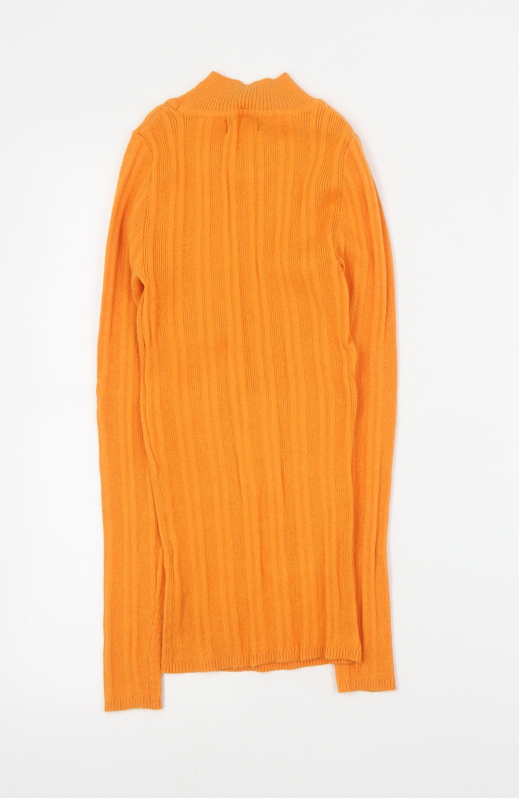 Primark Womens Orange Mock Neck  Viscose Pullover Jumper Size 2XS